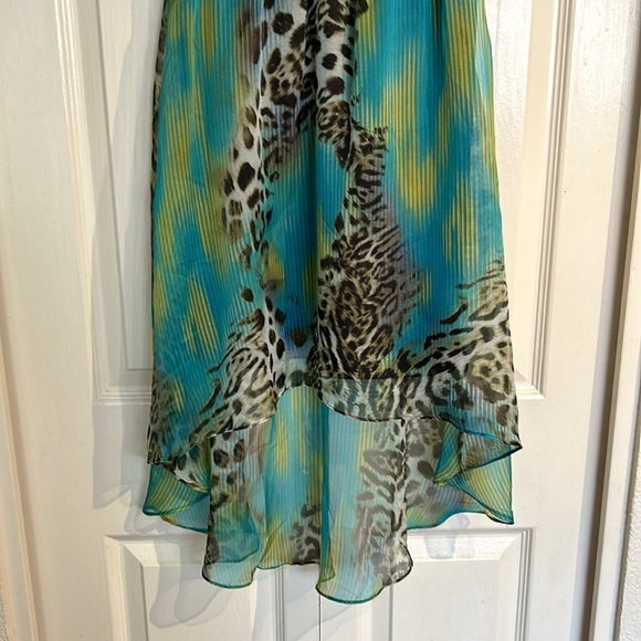 Eunishop Leopard Blue Green dress - Picture 8 of 10